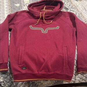 Kimes Ranch Maroon Pullover Hoodie with Gold Trim